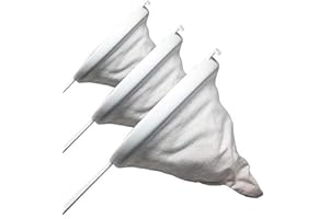 MGE WORLD MGE - Set de 3 Passoires en Tissu - Tamis de Filtre Alimentaire - Tamis à Jus,Filtres à Mailles Fines,Filtre à Vin,Pour filtrer les huiles,Café,Vin,Jus,Lait de Soja - Ø 16, 18 et 20 cm