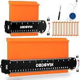 DODOWIN Contour Gauge 2 Pieces 25+12 cm, Shape Copier | Two Templates for Copying Shapes, Tiles, Floors, Wood, DIY, Original