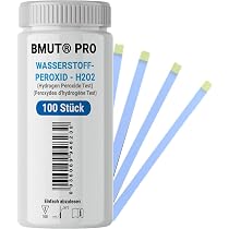 50 Bandelettes Test Peroxyde Hydrogène - Plage 0-5000 Ppm - Pour Eau Puits, Robinet, étang - Résultat En 90s