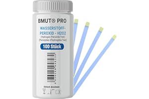 BMUT 100 tiras reactivas de peróxido de hidrógeno 0-100 ppm, prueba de agua H2O2, medición de concentración