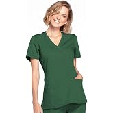 CHEROKEE Workwear Core Stretch Mock Wrap Scrubs Shirt Tıbbi &Ouml;nl&uuml;k Kadın