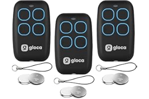 gloca 3x Telecomando Apricancello Easy Garage Auto-Apprendente 4 Canali Frequenza 433.92 Mhz NO ROLLING CODE (no codice variabile)