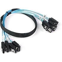 5 Cavi Dati SATA III 6Gbps Ad Angolo Retto 20 Cm | Cavi Piatti Per HDD/SSD, Connettori Con Blocco, Colore Blu, Per PC E Server