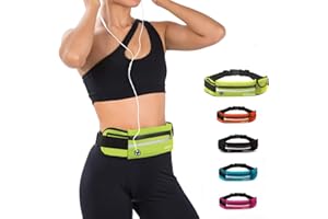 ‎JUEACHY Jueachy Ultraleicht Laufgurt für Handy, Wasserdicht Hüfttasche, Sportgürtel, Fitnessgürtel, Lauftasche, Running Belt für Damen und Herren, Passt iPhone 12/11/X /8/7/6, Samsung, Huawei, Xiaomi und mehr