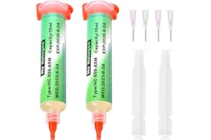 AOUZOVLI 2 Pezzi Flussante per Saldatura Stagno Flussante Pasta Saldante Stagno Pasta Saldante Flussante per Saldatura Flusso per Saldatura a Rifusione BGA Flusso per Saldatura Per BGA SMD PGA PCB Saldatura