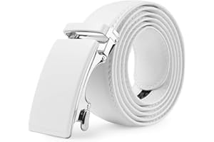 Nelbons Men's Belt, Slide Ratchet Belt for Men with Leather 1 3/8“ width 35mm,Trim to Fit