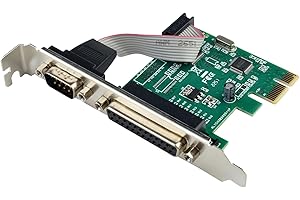SIENOC PCI-E PCI Express COM série DB9 RS-232 + Imprimante DB25 LPT adaptateur de port
