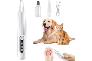 Suevut Tosatrice per Cani e Gatti con LED e Display, Rasoio per Cani Silenzioso Ricaricabile, Tosatrice Professionale Animali, Tagliapeli per Zampe Occhi Orecchie, Uso Domestico o da Viaggio