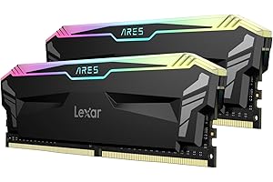 Lexar Ares RGB DDR4 RAM Kit 16 GB (2x8GB) 3200 MHz, 288-Pin UDIMM PC Memoria, DRAM de Alto Rendimiento, para Juegos PC XMP 2.0 y para AMD Ryzen Memoria, CL16-20-20-40/1.35V (LD4U08G32C16LA-RGD)