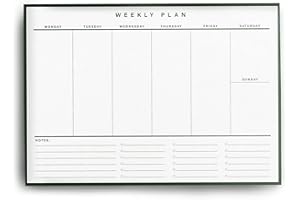 TYSR A4 Weekly Desk Planner - 52 undated pages - 100gsm Premium Paper - Simple Weekly Planner - To do list, Notes for Home Business Office, Organising and Productivity Planning