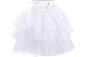 Semazz Jupon sous Robe,3 Couches Cerceaux Crinoline Filles Crinoline Jupons pour Tutu Jupe Enfants sous-Jupe Robe de Mariée pour Demoiselle d'honneur Mariage 3-15 Ans