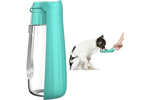 Dzmuero Gourde Chien, Gourde Chien Promenade, Gourde Chat, Bouteille deau Portable Pliable pour Chien, matériau de qualité Alimentaire, scellée et Durable, pour lextérieur, Le Voyage (550ML, Vert)
