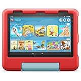 Kindgerechte Schutzhülle von Amazon für das Fire HD 8-Tablet (nur kompatibel mit der 12. Generation, 2022), rot
