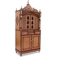 USHEAVENHANDICRAFTS Wooden Temple - Wall Hanging & Table Top Pooja Mandir/Home Decor, Brown