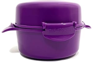 WEPREP Microwave Egg Cooker - Perfectly cooked Eggs in seconds. Great for Scrambled eggs, omelettes and many more | Made In The UK | MicroPot – Purple