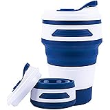 Widamin Travel Collapsible Coffee Cup, Reusable Folding Silicone Coffee Mug, Portable Coffee Cup Outdoor, BPA Free 12oz /350m