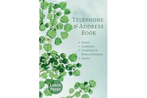 Telephone and Address Book: Large Print for Elderly with Paperback Cover, A-Z of All Your Contacts