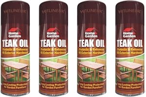 HITLINEUK 4 x 400ML Teak Oil Spray CAN Garden Furniture Hardwood HLU