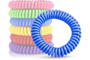 AMBIZION Pulseras Anti Mosquitos Multicolor Elastica con Citronela, Brazalete Repelente de Mosquitos e Insectos, Proteccion Exterior Interior, Larga Duracion, para Niños y Adultos (1, Azul)