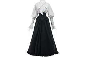 CR ROLECOS Vestido victoriano renacentista para mujer, vestido de baile medieval vintage