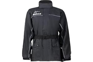 Zorax Motorbike Motorcycle Waterproof Adult Rain Jacket Rain Coat for Men Women with Reflective Stripes, Carry Bag