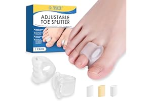 VIEXPAND 2 Pcs Séparateur d'orteils en gel Transparent, Séparateurs d'orteils Correcteur d'oignon, Séparateurs d'orteils Orthese en silicone pour se chevauchant, Soulager la Pression du Pied
