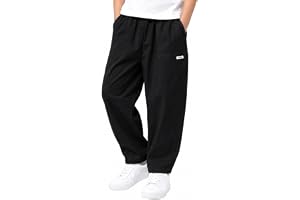 Hoseay Cargobyxor för pojkar i mjuk bomull med flera fickor barn 6–13 år | Joggingbyxor, ventilerande, fritidsbyxor, elastisk midja, sportbyxor för barn, vardagsstreetwear