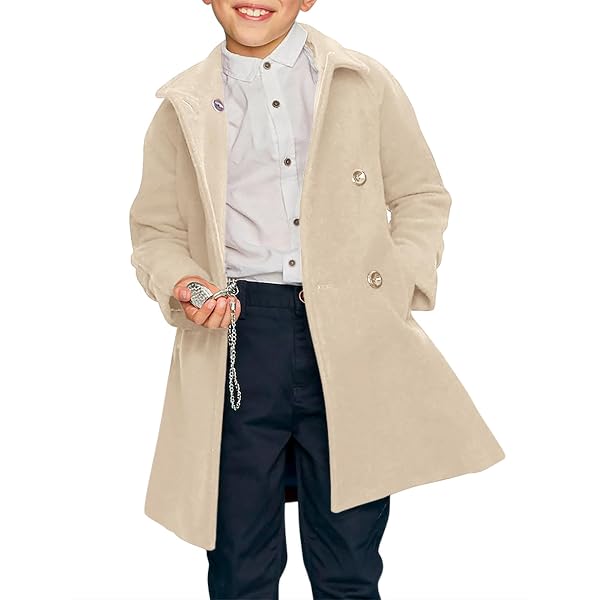 Generischer Wintermantel Für Kinder – Lang, Mit Kapuze, Revers, Taschen, Unisex, Warm & Weich, Für Mädchen & Jungen, Ideal Für Kalte Tage & Outdoor
