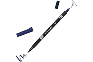 Tombow DUAL BRUSH-569 - Rotulador doble punta pincel. Color jet blue.