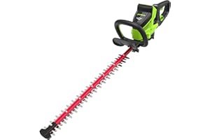 Greenworks Taille-haie sans Fil 66cm Lame à Double Action, Moteur Brushless Coupe jusqu'à 28 mm d'Épaisseur, 3400 SPM sans Batterie 40V et Chargeur GD40HT66