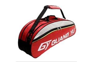 IPENNY Super Groß Badminton-Rucksack 800D Nylon Wasserdicht Tragbar Badminton Schläger Tasche Große Kapazität Sporttasche für 6 Schläger Multifunktion Umhängetasche