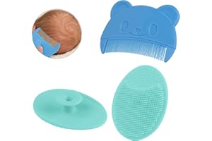 Aolso Baby-Haarkamm, 2 Stück Baby-Haarbürsten- und Kamm-Set, Baby-Haarbürste, Neugeborene Haarkamm, kamm gegen milchschorf baby kind, ovale Shampoo-Bürste, Geschenk zur Babyregistrierung