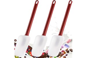 MASTEYMOH 9.5-Inch Commercial Silicone Spatula Set of 3 - High Heat Resistant Spoonula Spoon for Cooking