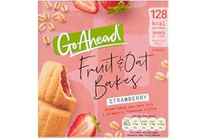Go Ahead Fruit & Oat Bakes, Strawberry, (1 Pack of 6 Bakes)