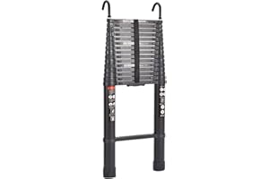 XINNG Telescopic Loft Ladder 20.3ft/6.5m with Detachable Hook Extendable Aluminum Ladder 150kg Capacity for Mulit Purpose Max Capacity up to 150kg EN131 Certified