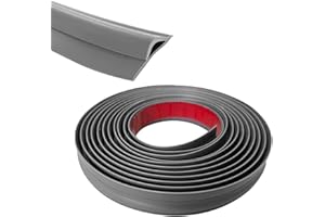 INSCRIP Carpet Trim Strip, Self-Adhesive Carpet Trim Strip, Adhesive TPE Laminate Floor Door Strip, Edge Trimming Decor, Door Floor Transition Threshold Edgings Trim, Flooring Edge Strip (Dark Gray-5M)