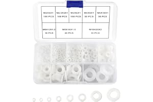 YIXISI 500 ST M2 M2.5 M3 M4 M5 M6 M8 M10 Nylon Platta Brickor Sortimentssats, Nylonbrickor, Plastbrickor, för Mekanisk Indust