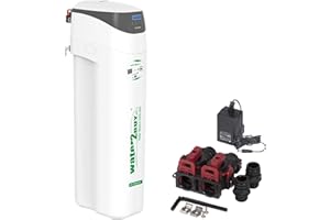 Adoucisseur d'eau Water2Buy EASY modèle X, adoucisseur d'eau haute efficacité W2BMX nouvelle génération - Eau douce filtrée 21 litres/minute, certifié NSF/FDS/ISO 9001 et 14001, 100% calcaire éliminé
