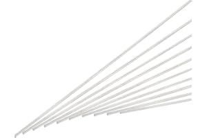 QUARKZMAN 1mm x 200mm Edelstahl Rundstab, Metall Massivwelle Stangen Drehbankstange für DIY Bastelprojekte Modellauto Hubschrauber Flugzeug 10 Stück