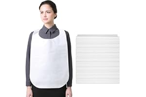 KMAKII Disposable Adult Bibs for Eating, Disposable ​Clothing Protectors for Adult, Unisex Waterpr