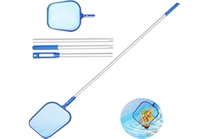 FOLAEIN Pool Kescher, Kescher Pool Reinigung Schwimmbad Laubkescher Netz Pool Reinigungsset, Pool Netz Kescher Für Teich, Aquarium,Schwimmbad, Wanne, Brunnen (Flaches Netz)