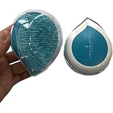 LAND OF MYTH - LOM1240 Compact Detangling Brush To Go - &Ccedil;anta Tipi Kapaklı Sa&ccedil; A&ccedil;ma Tarama Fır&ccedil;ası (Blue White)