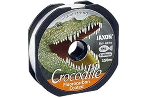 Jaxon Hilo de pesca Crocodile FLUOROCARBON revestido, 2 x 150 m, bobina monofilamento