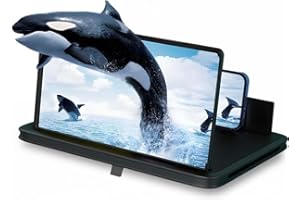 HOIDOKLY Versión de Lupa de Pantalla, Lupa de Pantalla 2026 para Teléfono Celular, Películas, Videos y Juegos, Amplificador de Escritorio para Personas Mayores de Lectura (Negro, 12inch)