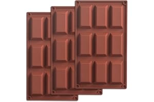 ionEgg Stampo in silicone a 9 cavità trapezoidali, antiaderente, flessibile per uso alimentare, per sapone, candele, cioccolato, resina e pasticceria, confezione da 3