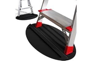 KESYWALE Przedłużająca antypoślizgowa mata do drabiny, antypoślizgowa gumowa podkładka stabilizująca, antypoślizgowa drabina, stoper, ochrona podłogi, akcesoria teleskopowe, czarna