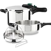Magefesa DYNAMIC &ndash; Set Express Quick Cookers 3 L + 6 L + Basket, 18/10 Stainless Steel, Energy Efficiency, All Hobs, Inductio