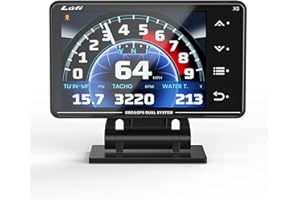 Lufi Xs Obd2 Gauge Display, GPS Speedometer,car inclinometer, Boost Gauge, RPM Meter, Heads up Display for car,Multifunction Digital Gauge Cluster