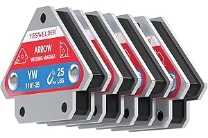 YESWELDER 11.3KG Escuadra magnetica para soldar 4 piezas de soporte magnético de soldadura 11.3KG poder de sujeción Accesorios de soldadura