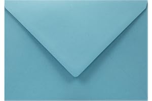 Netuno 100 sobres de color azul C5 162 x 229 mm 140g Woodstock Azzurro solapa en pico engomada sin ventana coloridos reciclados para invitaciones tarjetas Navidad boda bautizo vales
